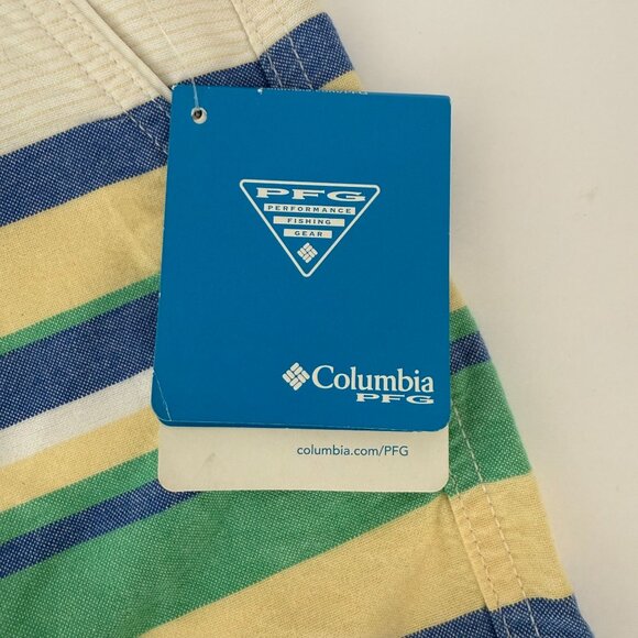 Columbia PFG Womens Solar Fade Striped Shorts Size 6 Cotton Blend - Picture 4 of 5